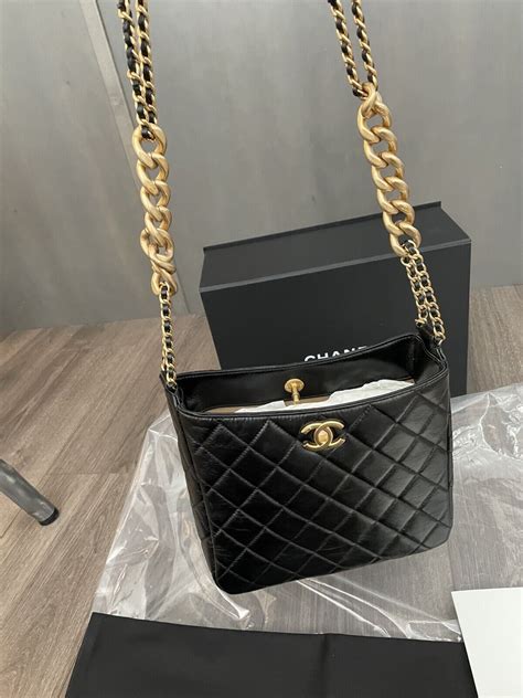 chanel black hobo|Chanel hobo bag price.